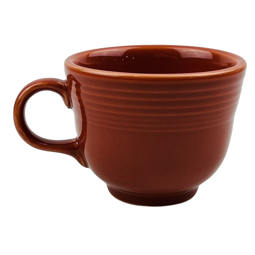 Fiesta Persimmon Flat Cup Only‎ Coffee Tea Homer Laughlin HLC Fiestaware